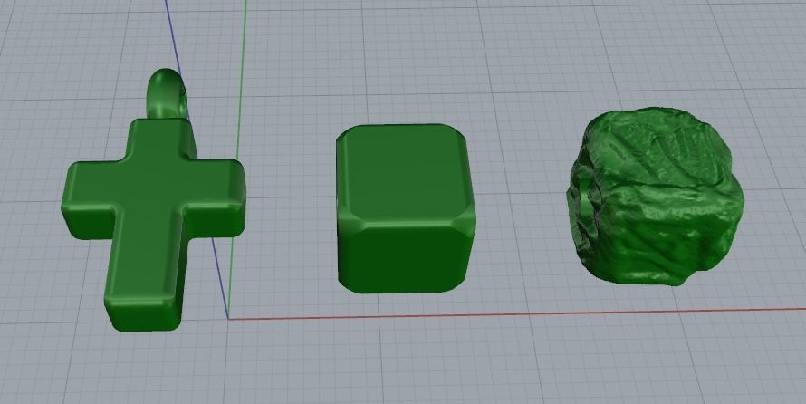 Cross and cubes Model 2944 3D print model_2