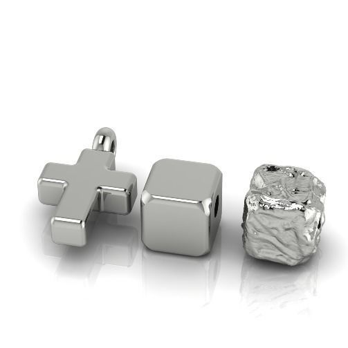 Cross and cubes Model 2944 3D print model_1