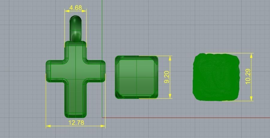 Cross and cubes Model 2944 3D print model_4
