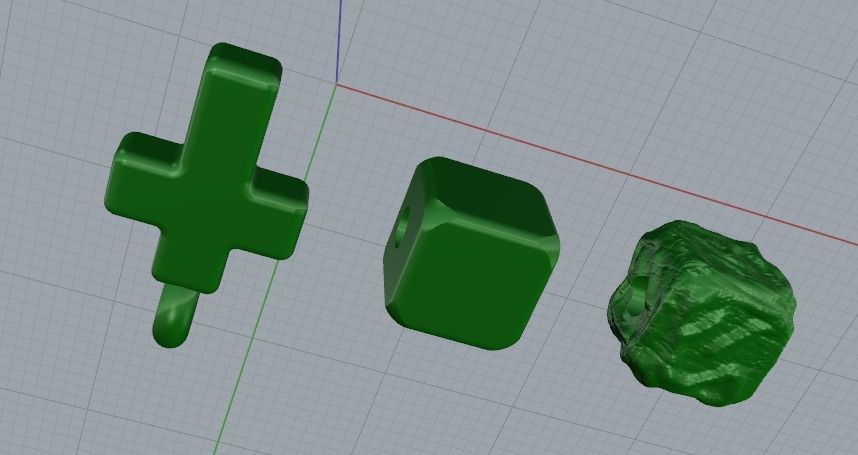 Cross and cubes Model 2944 3D print model_3