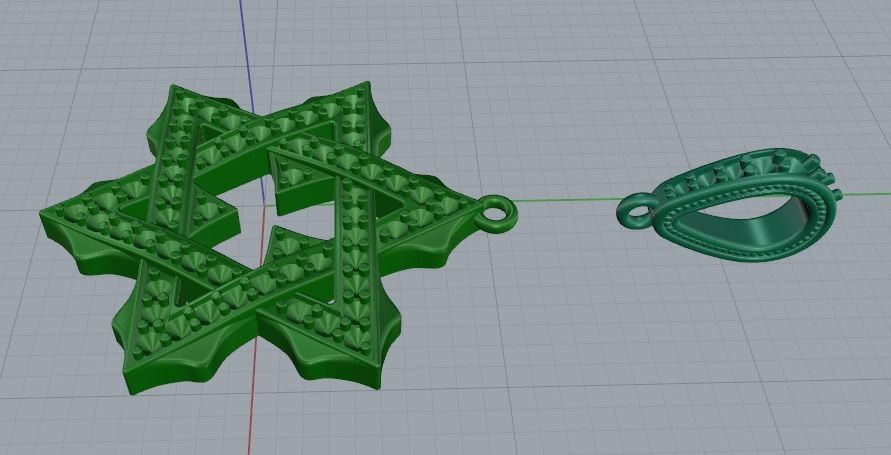 Star of David pendant Model 2940 3D print model_2