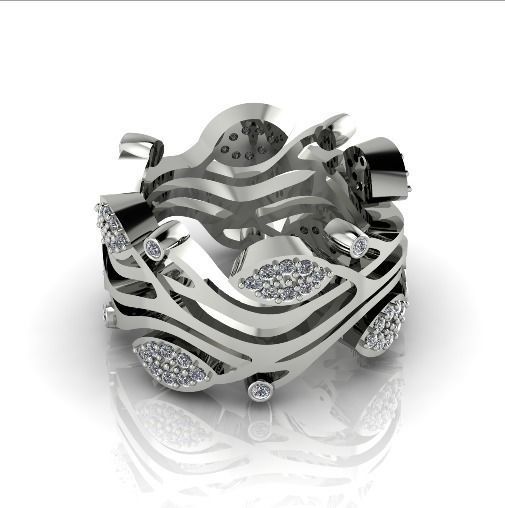 Ring flower Model 3039 3D print model_1