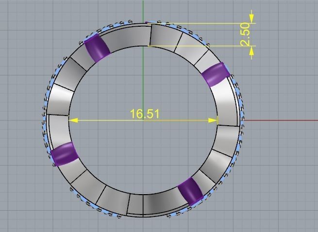 Ring flower Model 3039 3D print model_6