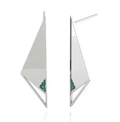 Earrings triangle Model 3038