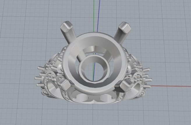 Ring with patterns Model 3033 3D print model_4