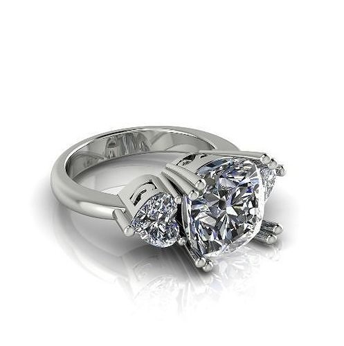 Ring With heart stones Model 3022 3D print model