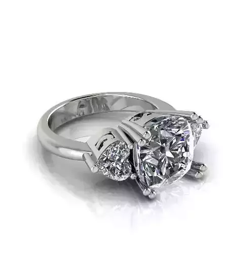 Ring With heart stones Model 3022