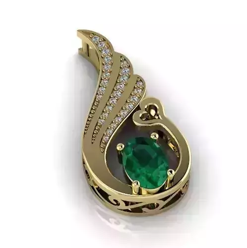 Pendant with a heart Model 3020