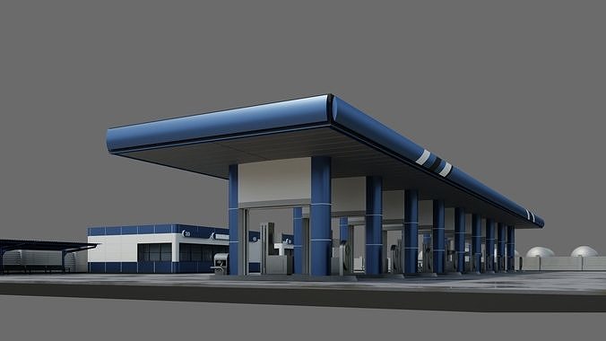 Gas Station ID013 3D model