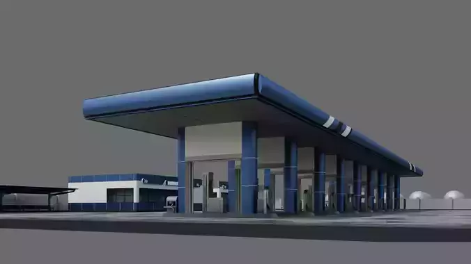 Gas Station ID013 3D model