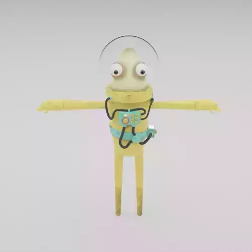 Banana man in space suit