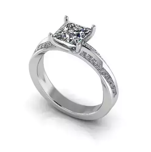 Mobius Halo Engagement Rings Model 3009