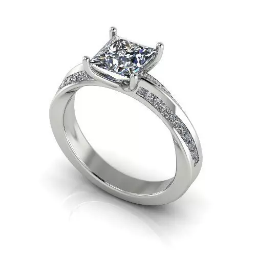 Mobius Halo Engagement Rings Model 3009 3D print model