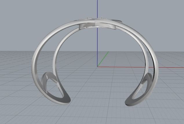 Bracelet Marquise Model 3007 3D print model_4