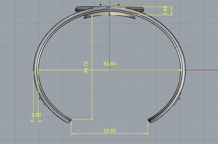 Bracelet Marquise Model 3007 3D print model_8