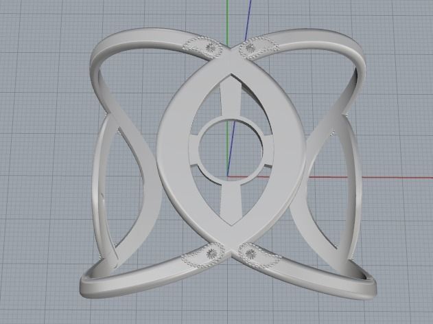 Bracelet Marquise Model 3007 3D print model_2