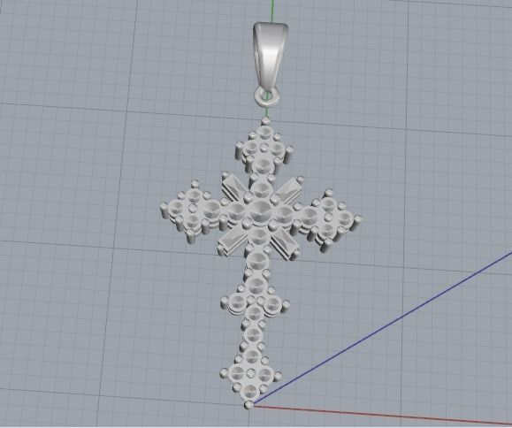 Pendant Cross Model 3003 3D print model_5