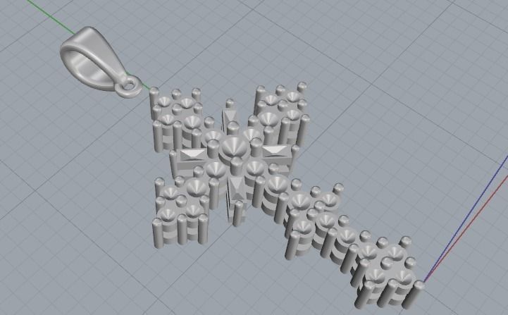 Pendant Cross Model 3003 3D print model_2