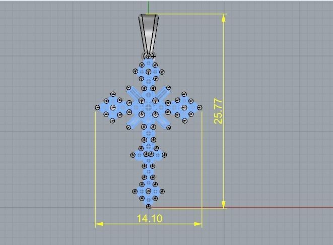 Pendant Cross Model 3003 3D print model_6
