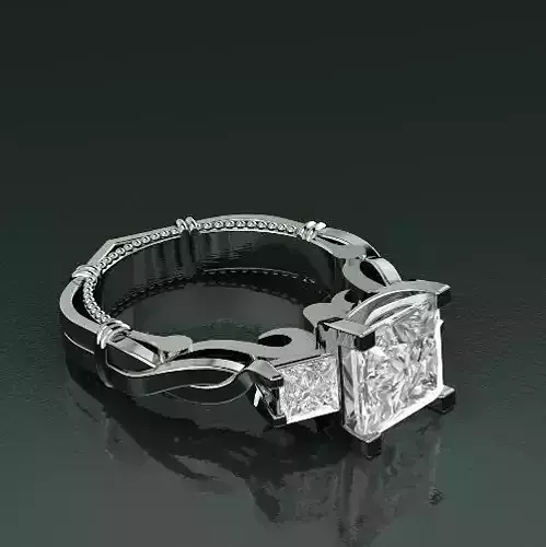 Ring with patterns Model 3002