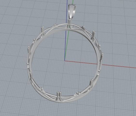 Pendant Model 2992 3D print model_4