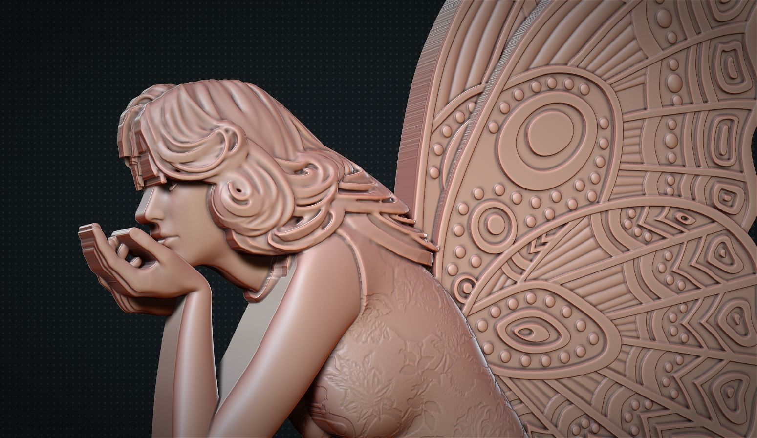 Fairy and Moon 3D print model_7