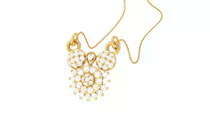 Women Flower Leaf  Pendants 3dm STL OBJ FBX Renders Details