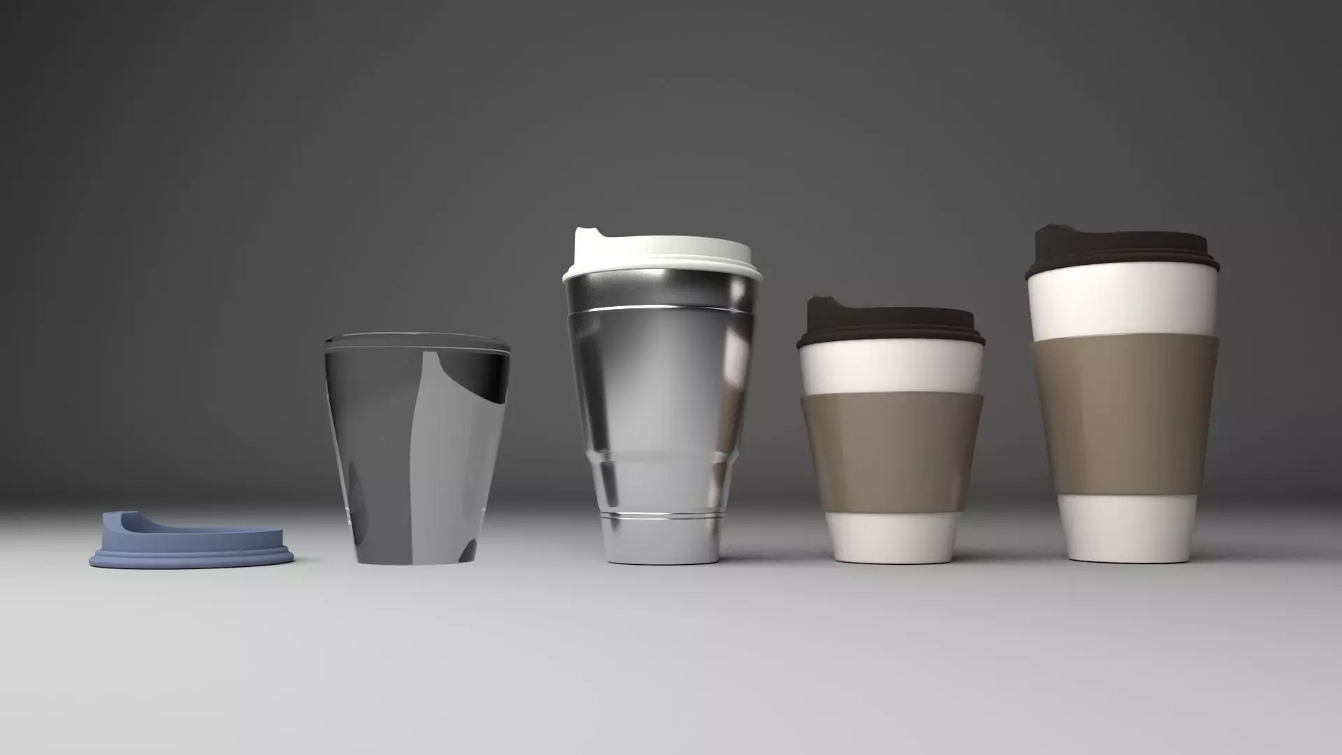 Free Paper Coffee Cup Mid-poly 3D model Free low-poly 3D model