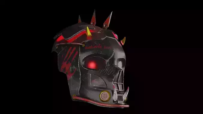 devil mask  cyberpunk 3D model
