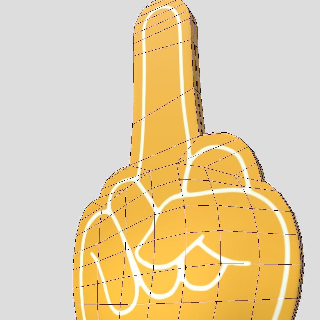 Foam Finger 7 Low-poly 3D model_14