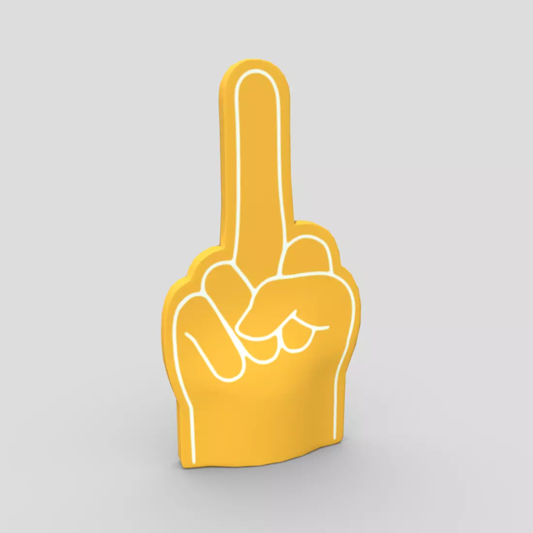 Foam Finger 7 Low-poly 3D model_0