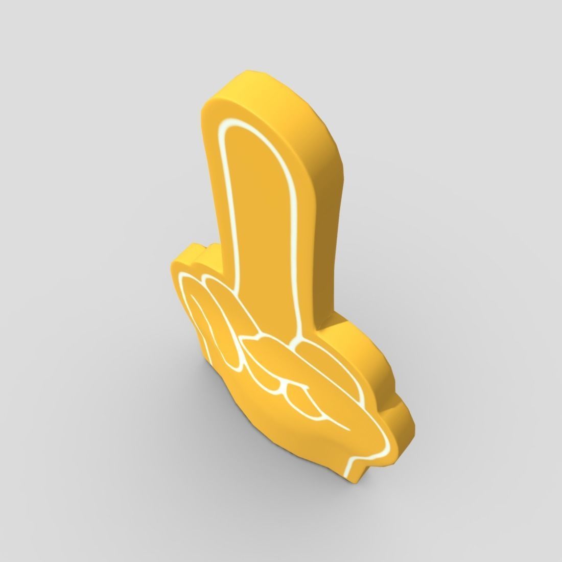 Foam Finger 7 Low-poly 3D model_7