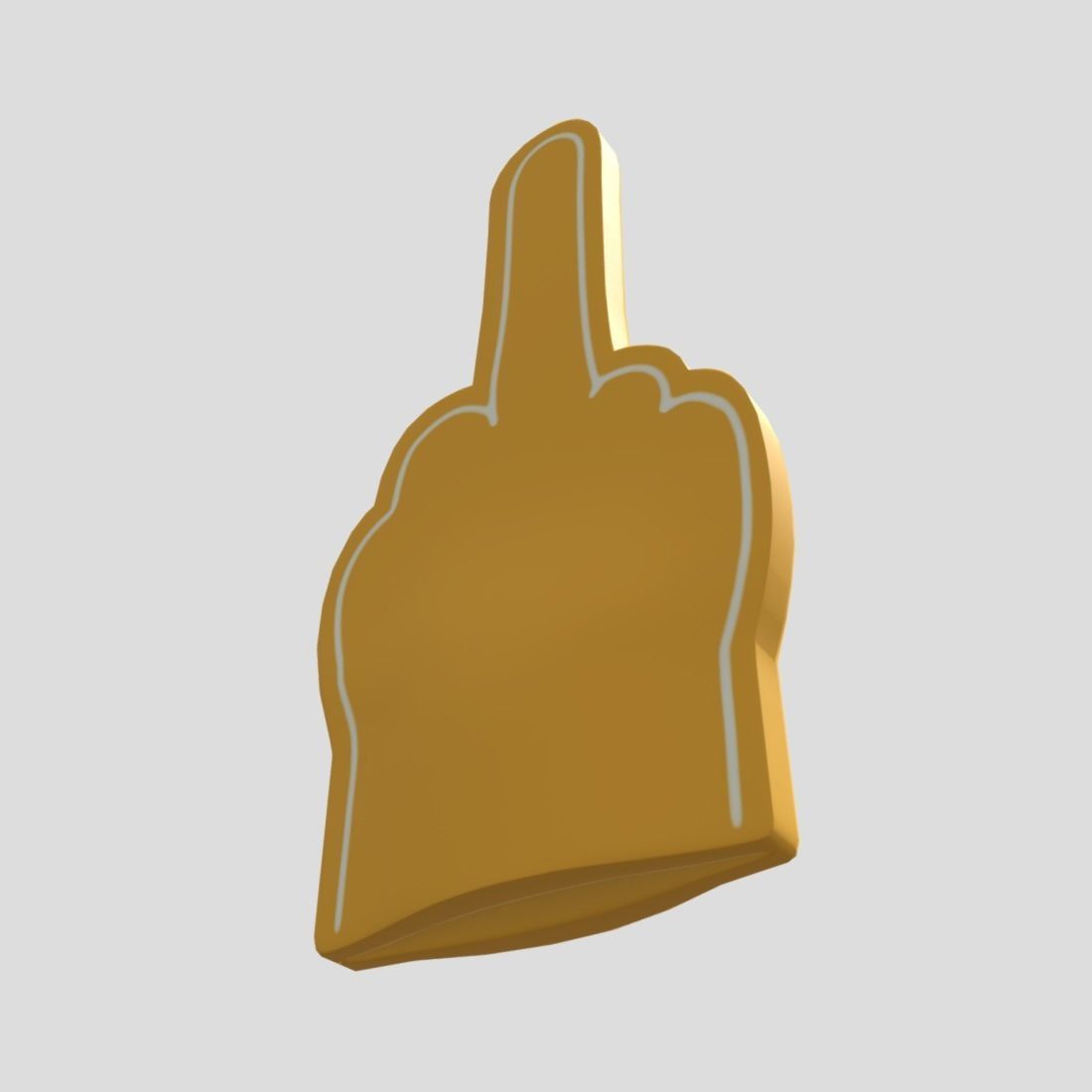 Foam Finger 7 Low-poly 3D model_9
