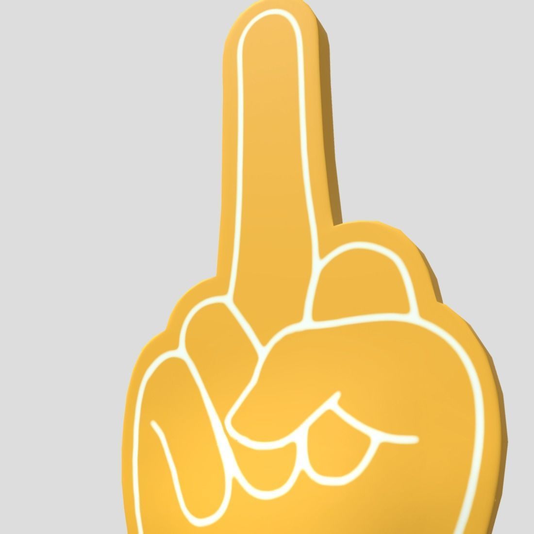 Foam Finger 7 Low-poly 3D model_13