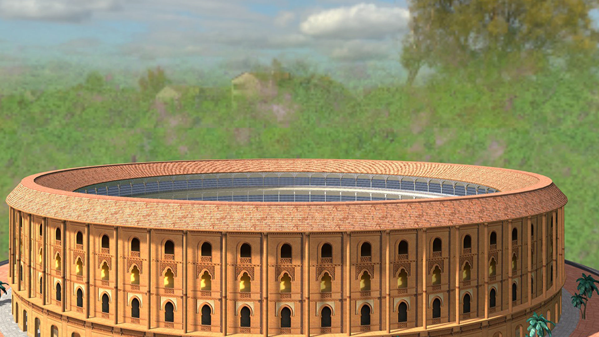 Game Arena Stadium 3D model_2