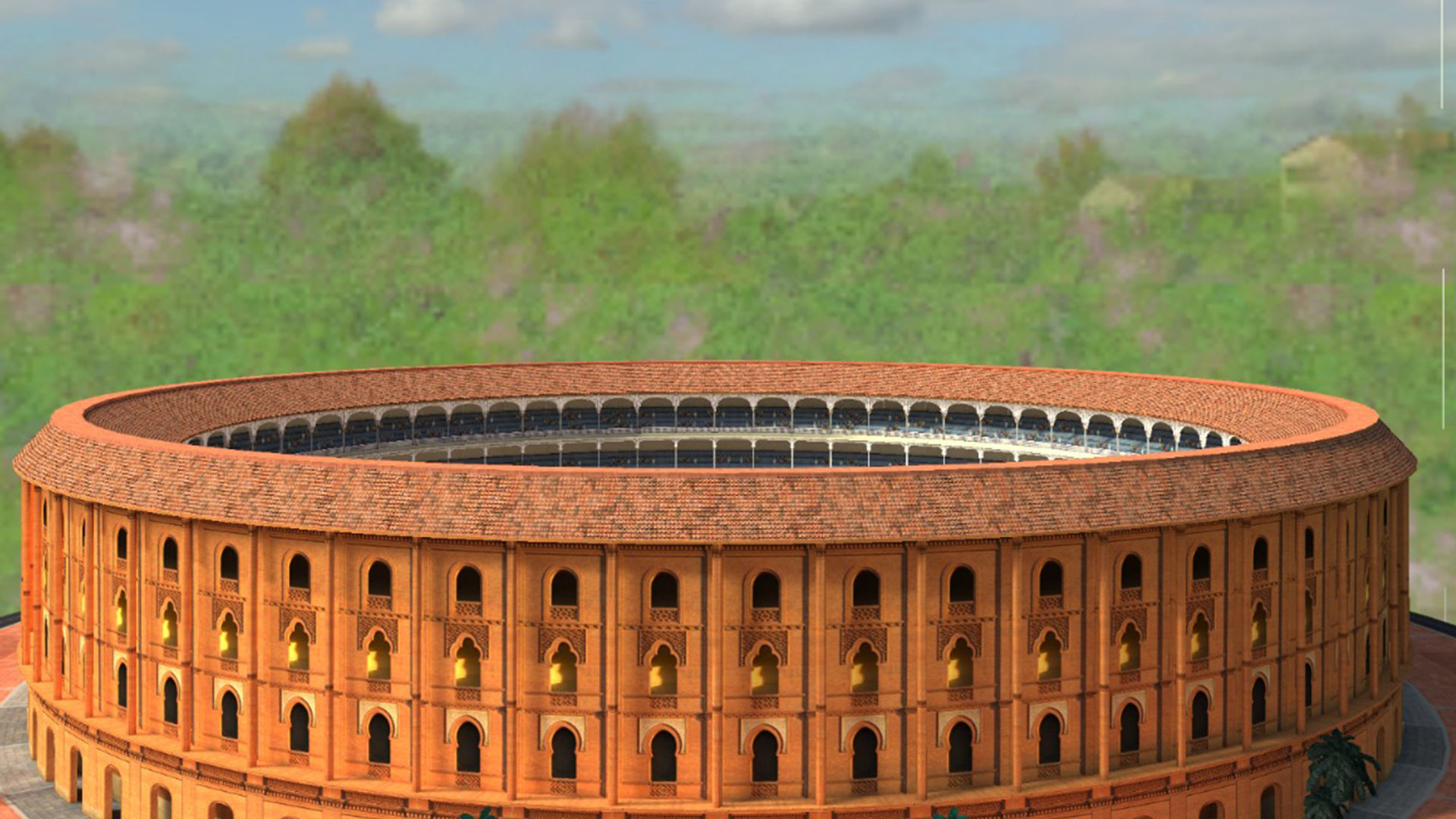 Game Arena Stadium 3D model_9