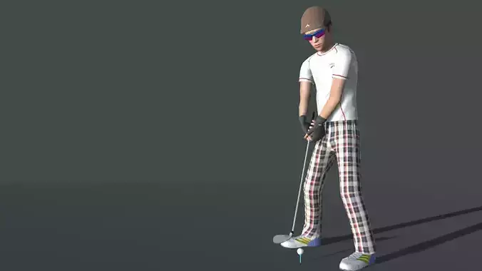 Golf Action Actions 3D model