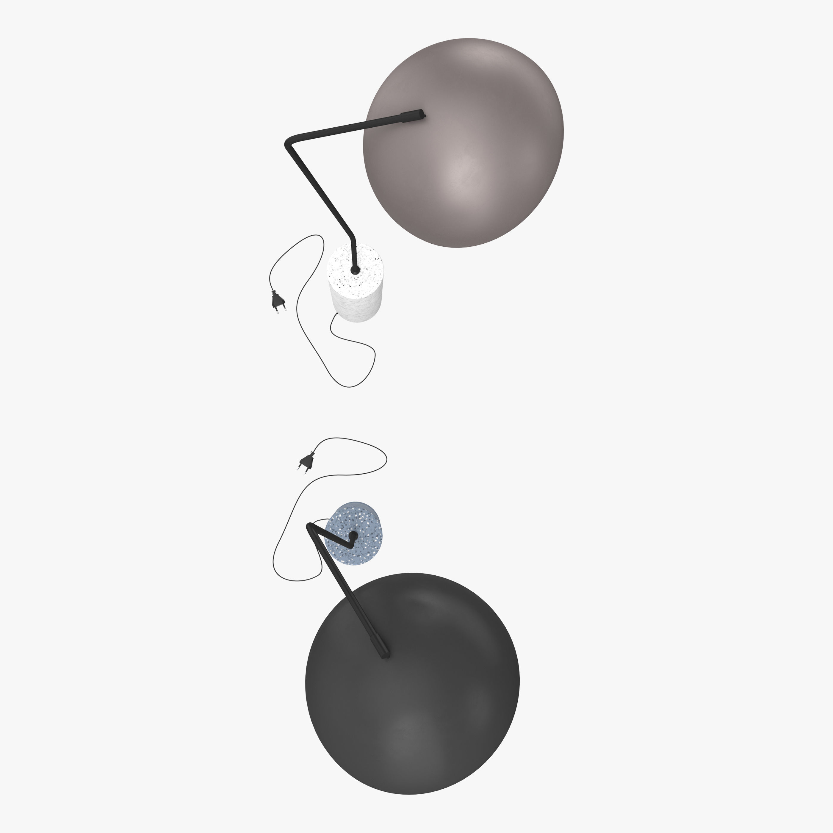 Luminaire Authentik Dome Floor Lamps 3D model_4