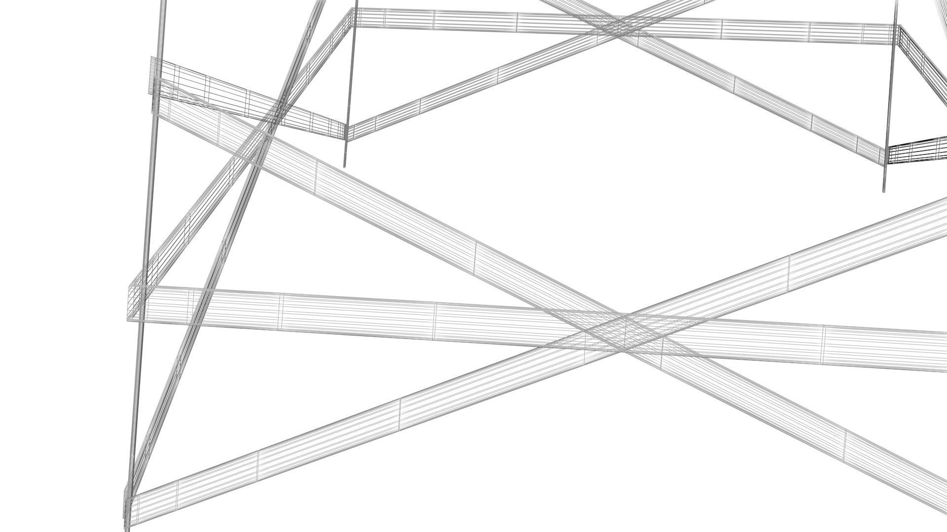 Powerline of Electric Transmission Towers 3D model | CGTrader