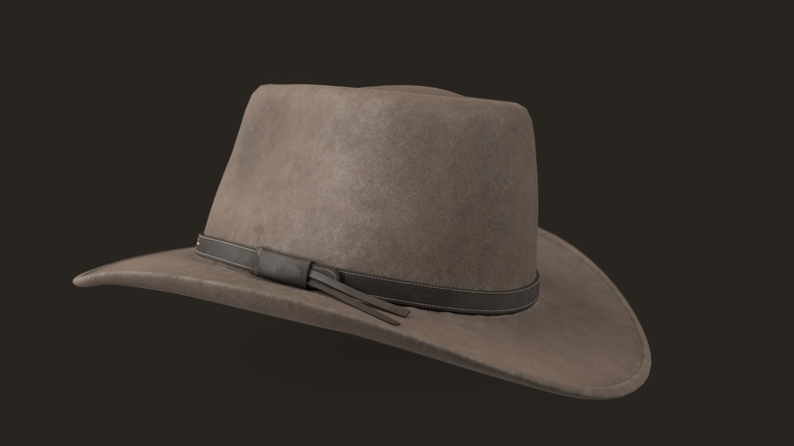 Cowboy Hat Low-poly 3D model_6