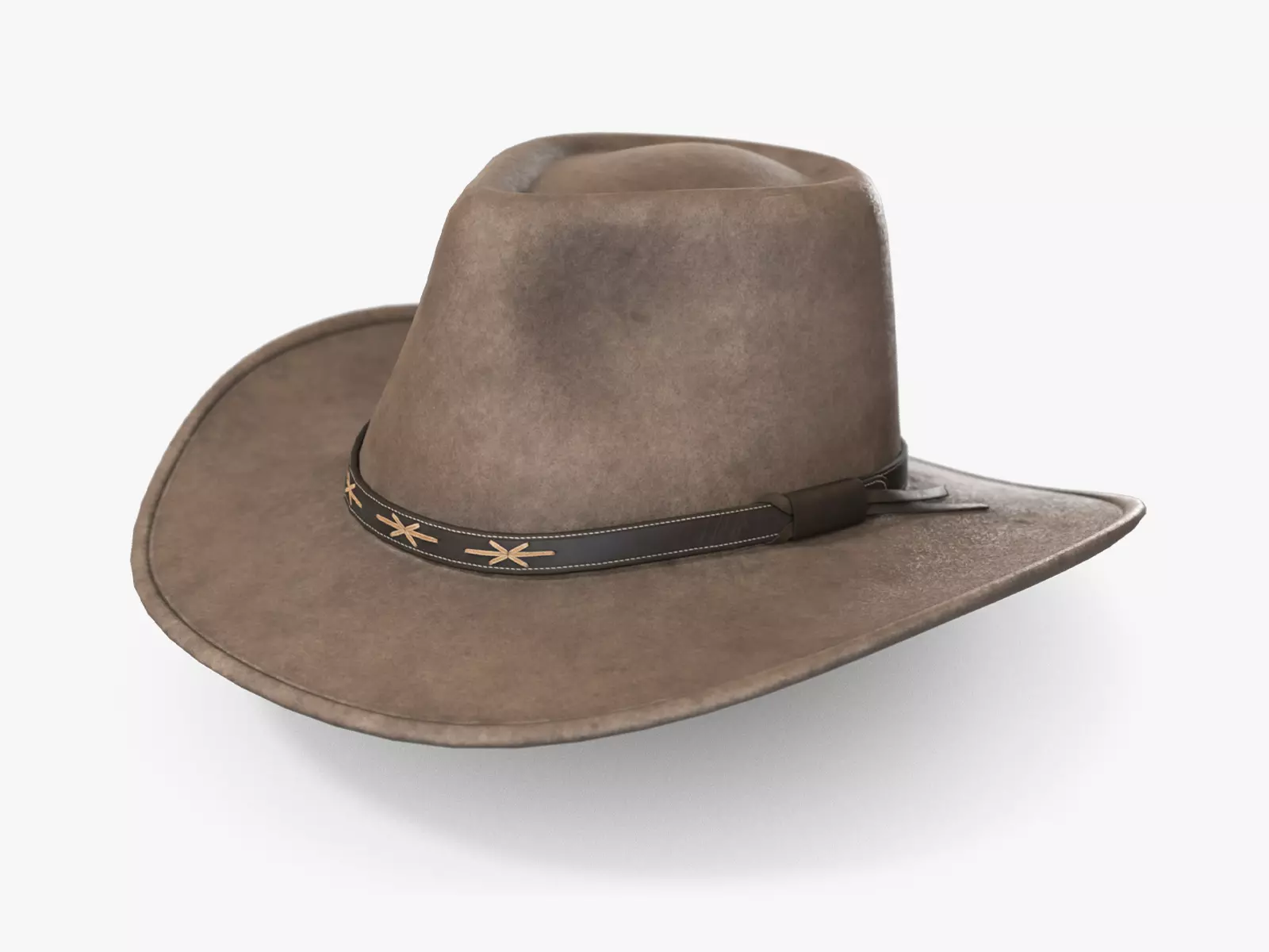Cowboy Hat Low-poly 3D model_0