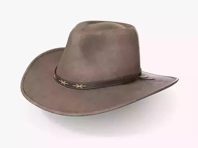 Cowboy Hat Low-poly 3D model