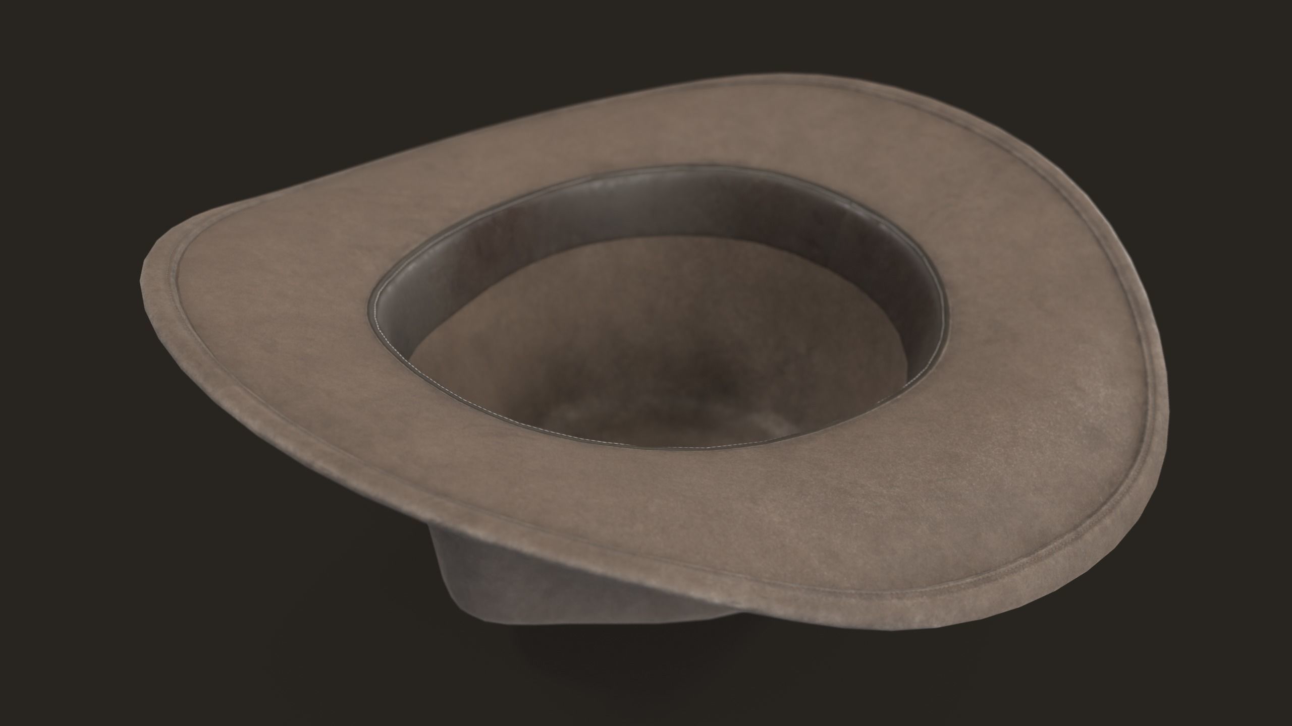 Cowboy Hat Low-poly 3D model_9