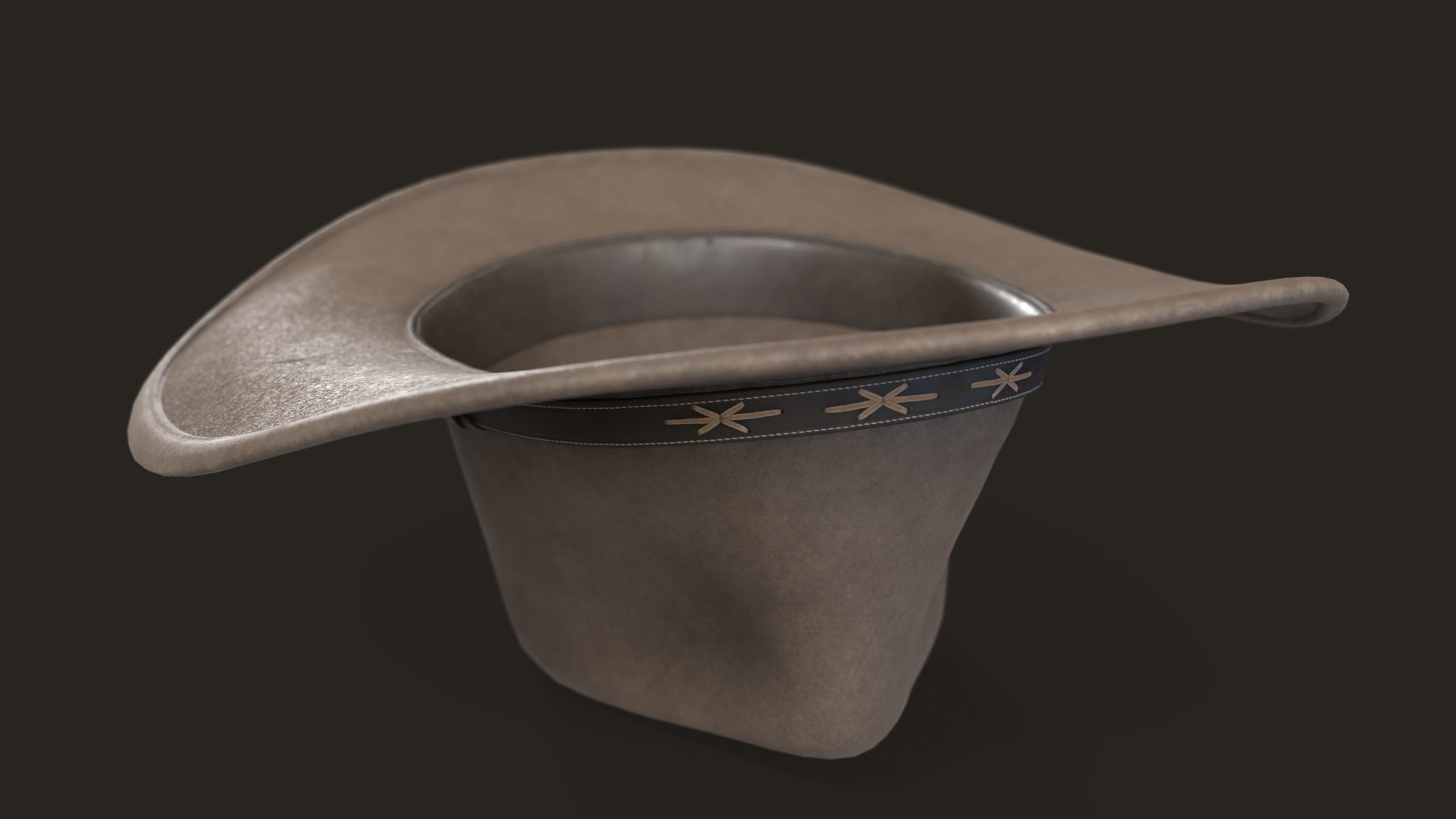 Cowboy Hat Low-poly 3D model_8