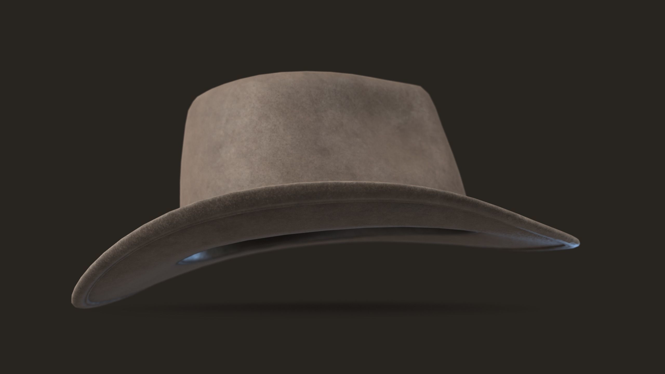 Cowboy Hat Low-poly 3D model_5