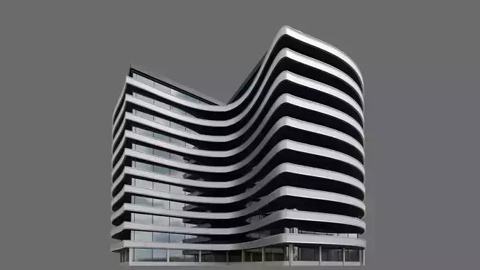 Office Building ID017 3D model
