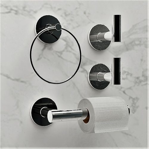 Bathroom set low poly- toilet holder toilet roll towel holder Low-poly 3D model