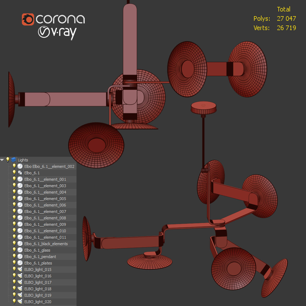 Elbo 6-1 chandelier 3D model_5