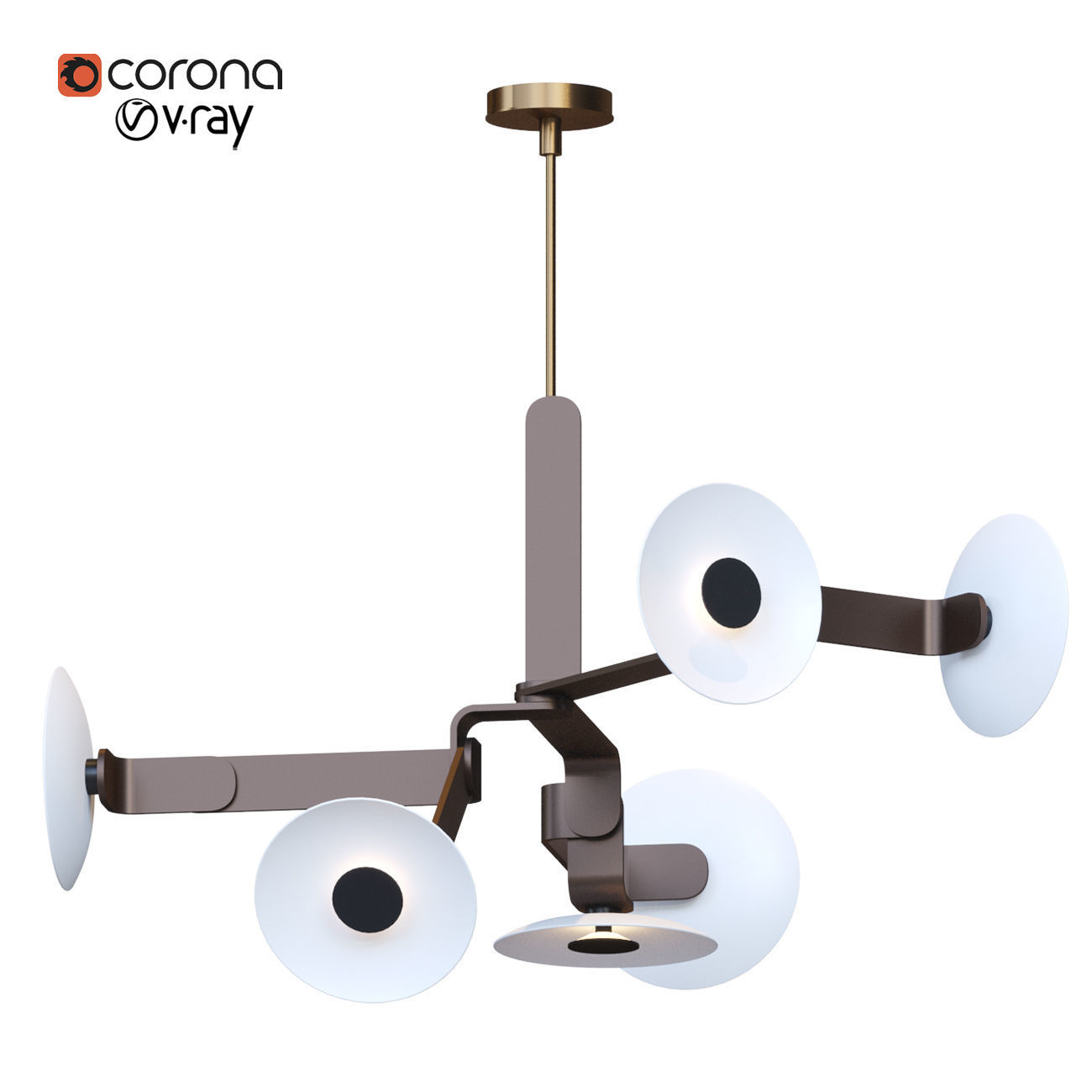 Elbo 6-1 chandelier 3D model_2