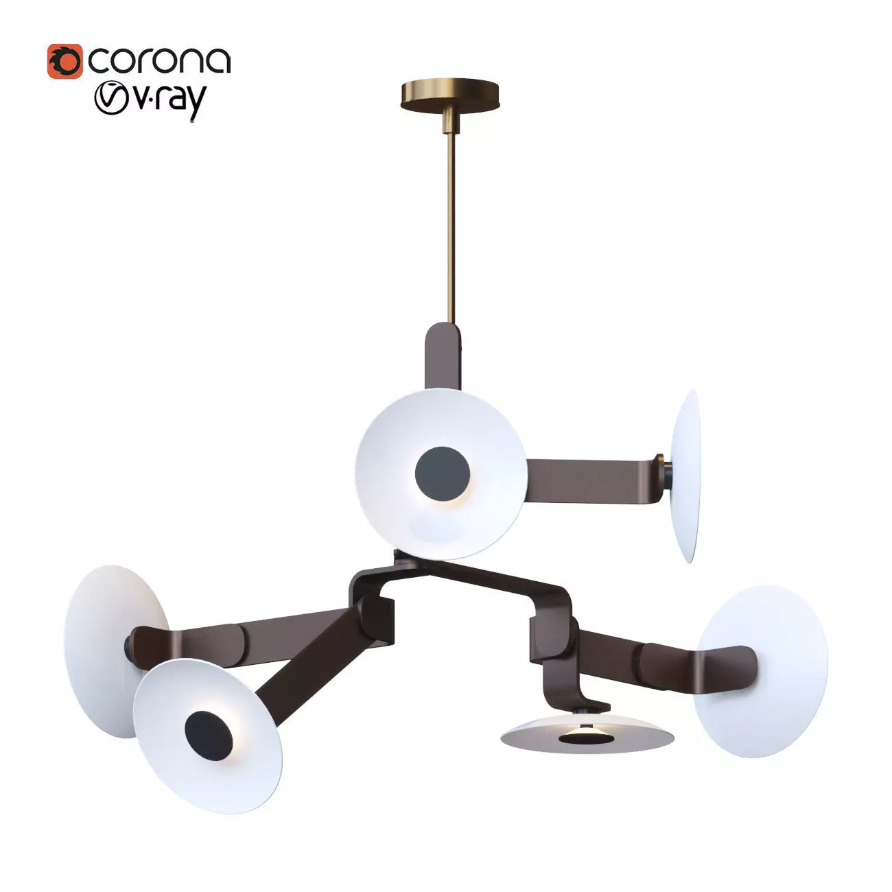 Elbo 6-1 chandelier 3D model_0